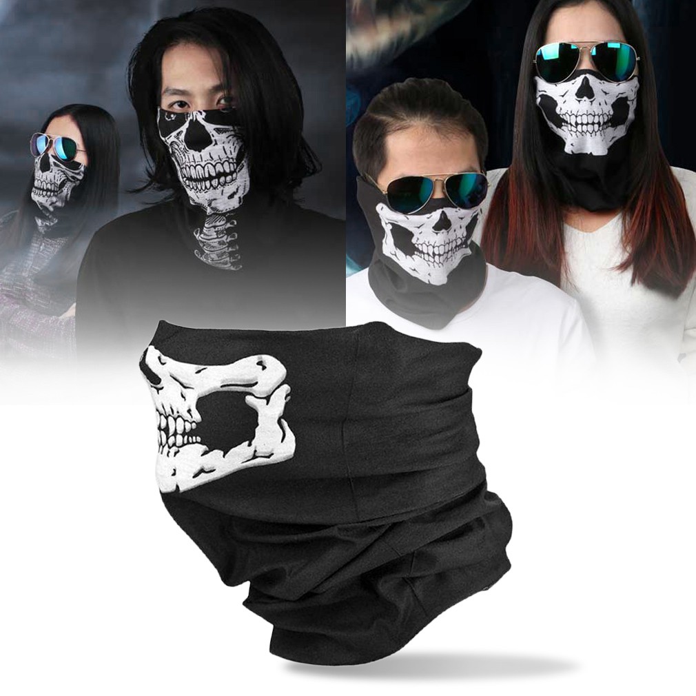 Skull Balaclava Face Protective Head Cover Mask Gator Black Shopee Malaysia