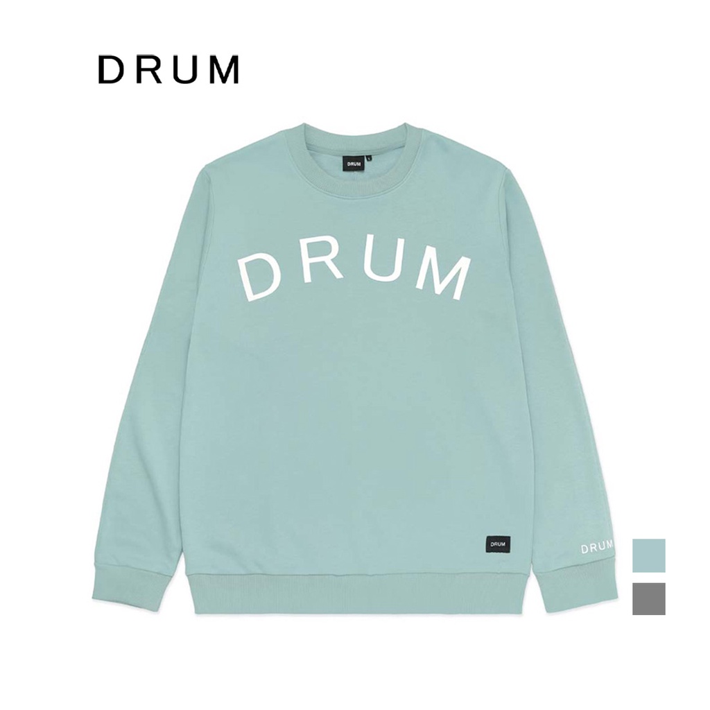 DRUM SELECT Logo Curve Jumper Green/Grey Shopee Malaysia