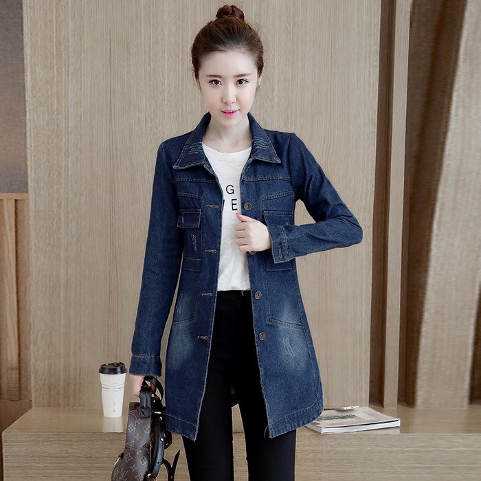 Long jacket jeans best sale