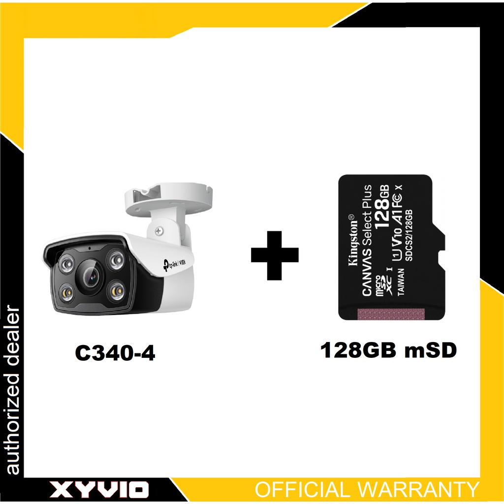 TP-LINK VIGI C340 4MP | C340-W 4MP 4mm Outdoor Security Camera with ...