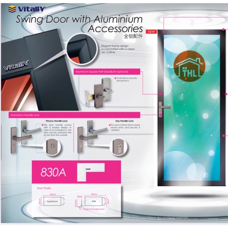 Vitally Heavy Duty Aluminium Swing Door Shopee Malaysia