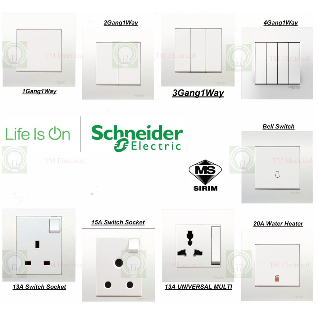 SCHNEIDER C-VIVACE 13A / 15A / 1G / 2G / 3G / 4G / 20A / DOOR BELL ...