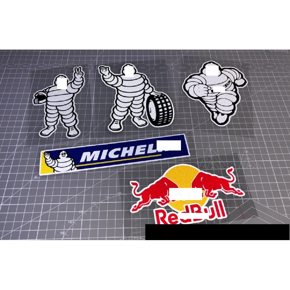 Issued Michelin Red Bull Waterproof Sticker Glass Windshield Fender ...