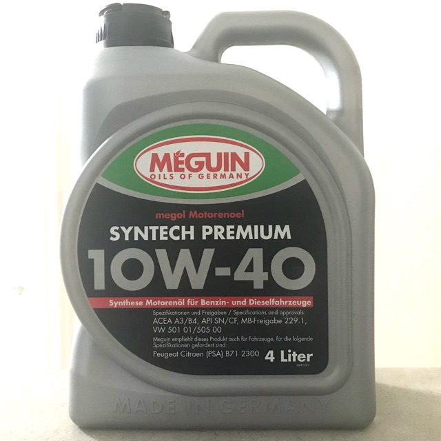 Meguin Oils Syntech Premium 10W-40 4 Liters Semi Synthetic Engine Oil