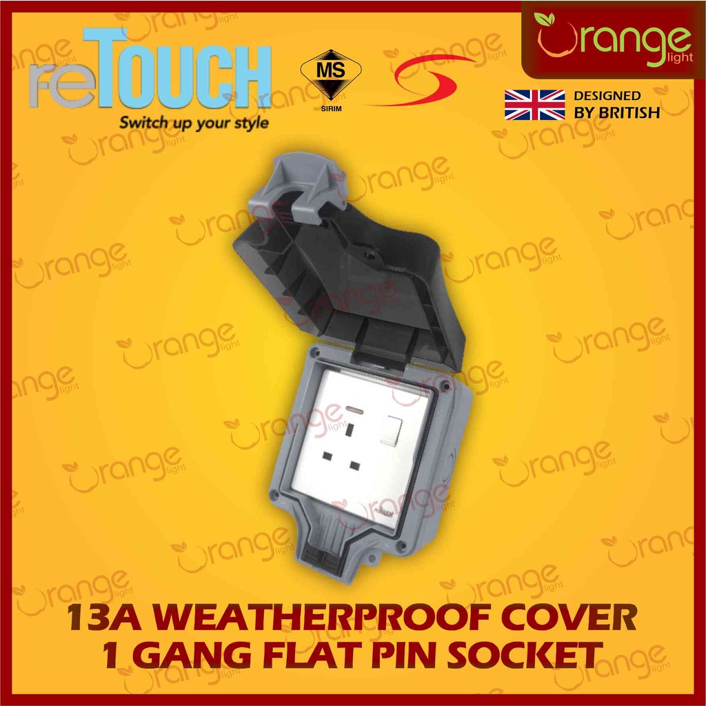 RETOUCH (SIRIM) / IP66 / WEATHERPROOF COVER C/W 13A SOCKET SWITCH ...