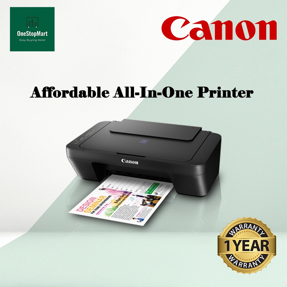 CANON Pixma E410/E510 Ink Efficient 3 in 1 Inkjet Printer (Print, Scan