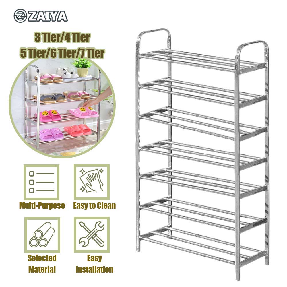 SHOES RACK Stainless Steel Multi Tier Rack Flower Rack / Indoor Outdoor ...