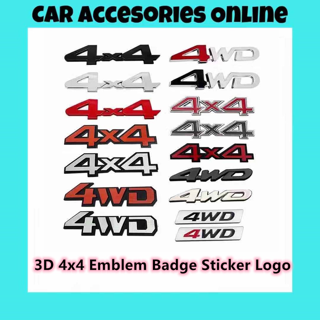 Chrome 4x4 Emblem Badge For Toyota Tundra Tacoma Tailgate Or Fender