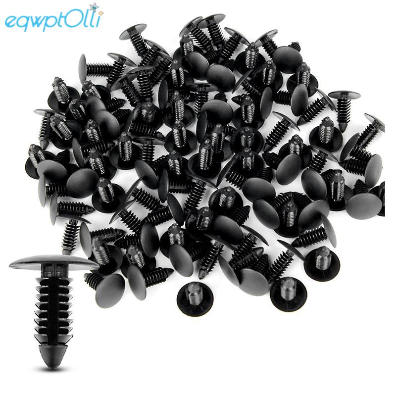 100x Plastic Bumper Fastener Rivet Clips Automotive Furniture Assembly ...