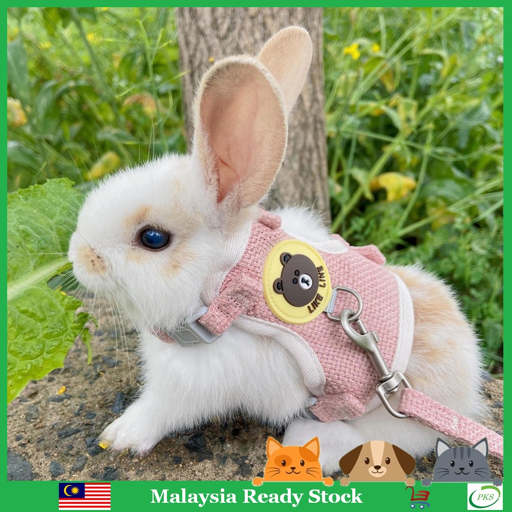 Rabbit Clothes Harness Leash Bunny Pet Accessories Tali Arnab 兔子衣服 ...