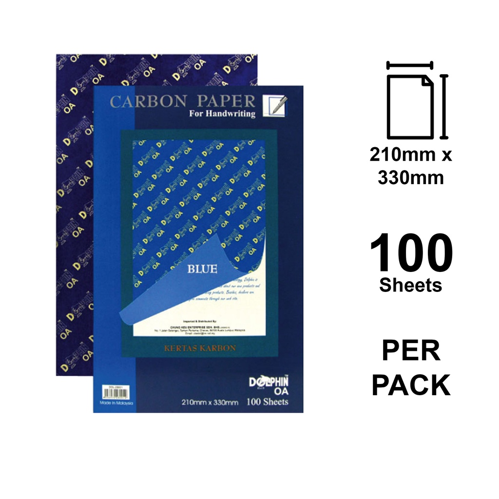 Dolphin Carbon Paper for Handwriting 210mm x 330mm (DOL28001