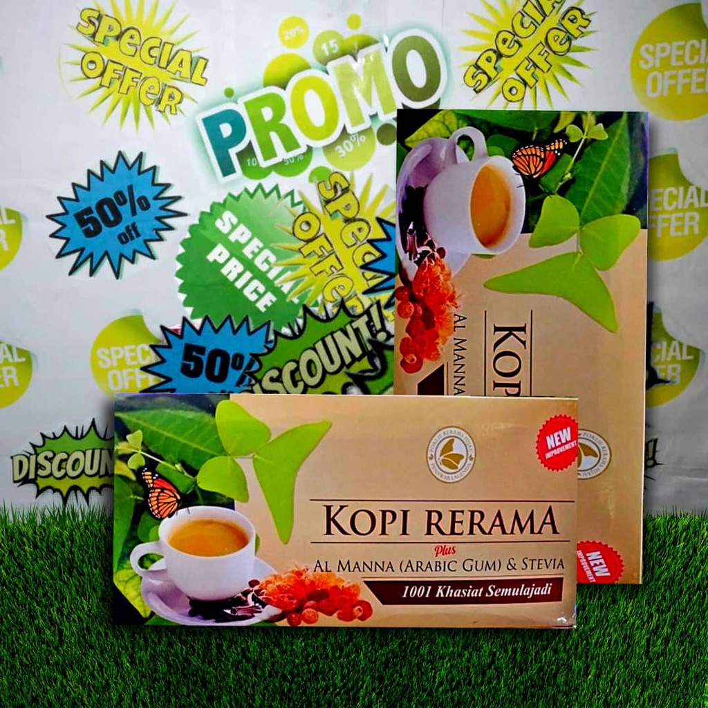 🔥Authentic💯 KOPI RERAMA AL-MANNA PLUS STEVIA+ARABIC GUM | Shopee Malaysia