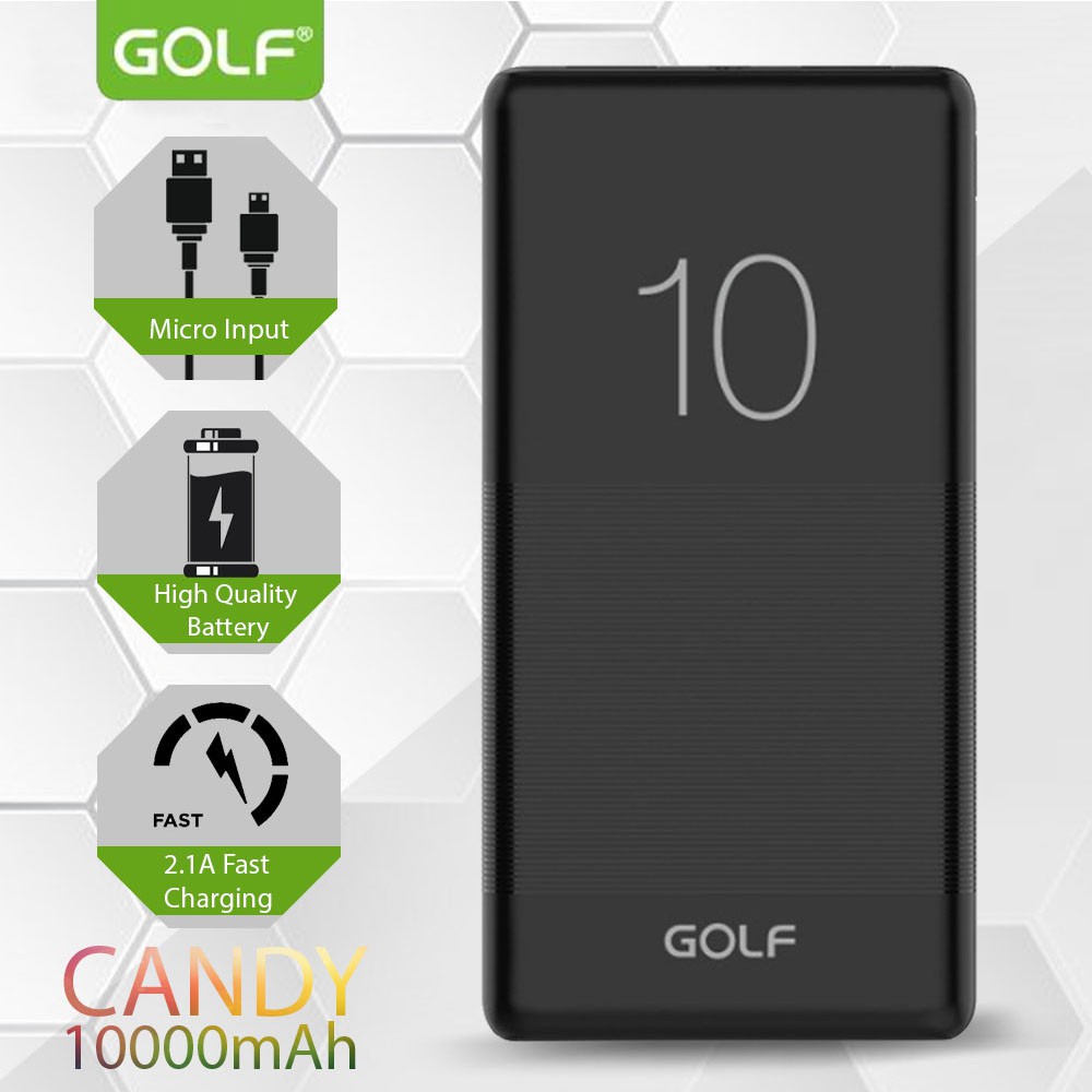 Original Golf G80 10000mAh Candy 2 USB Lithium Polymer Power Bank