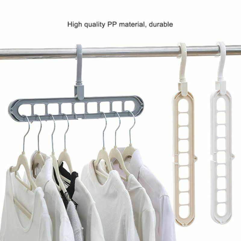 9 Holes Magic Clothes Hangers Metal Space Saving Hangers Sturdy