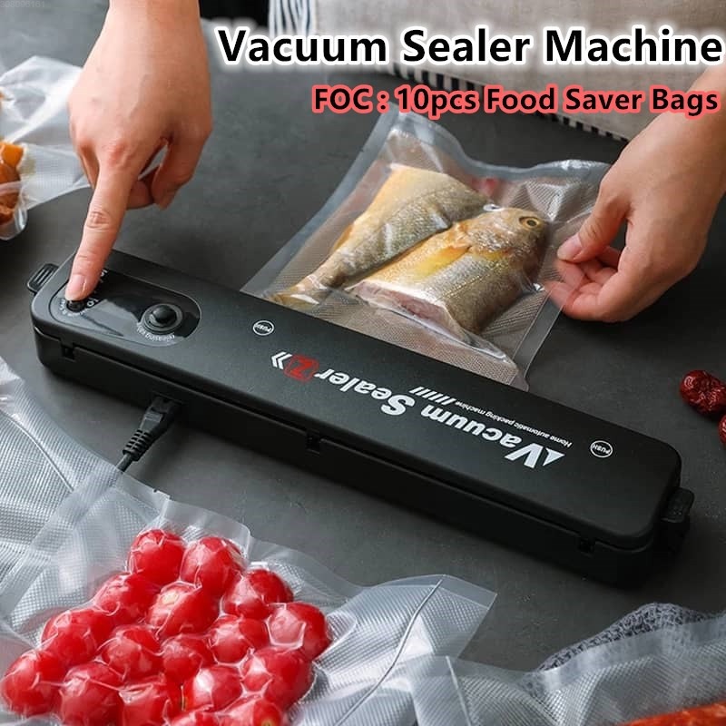 BioloMix Automatic Food Vacuum Sealer Wet or Dry Food Saver Packing Machine  with 10pcs free bags