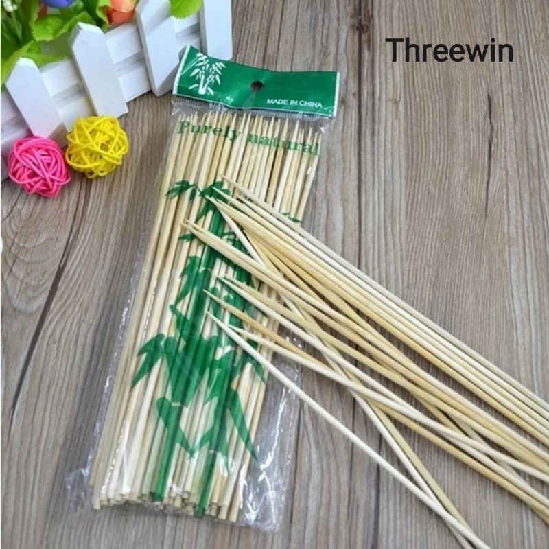 Bamboo Stick 100pcs Satay Stick Bamboo Skewers Batang Lidi Satay Dan ...