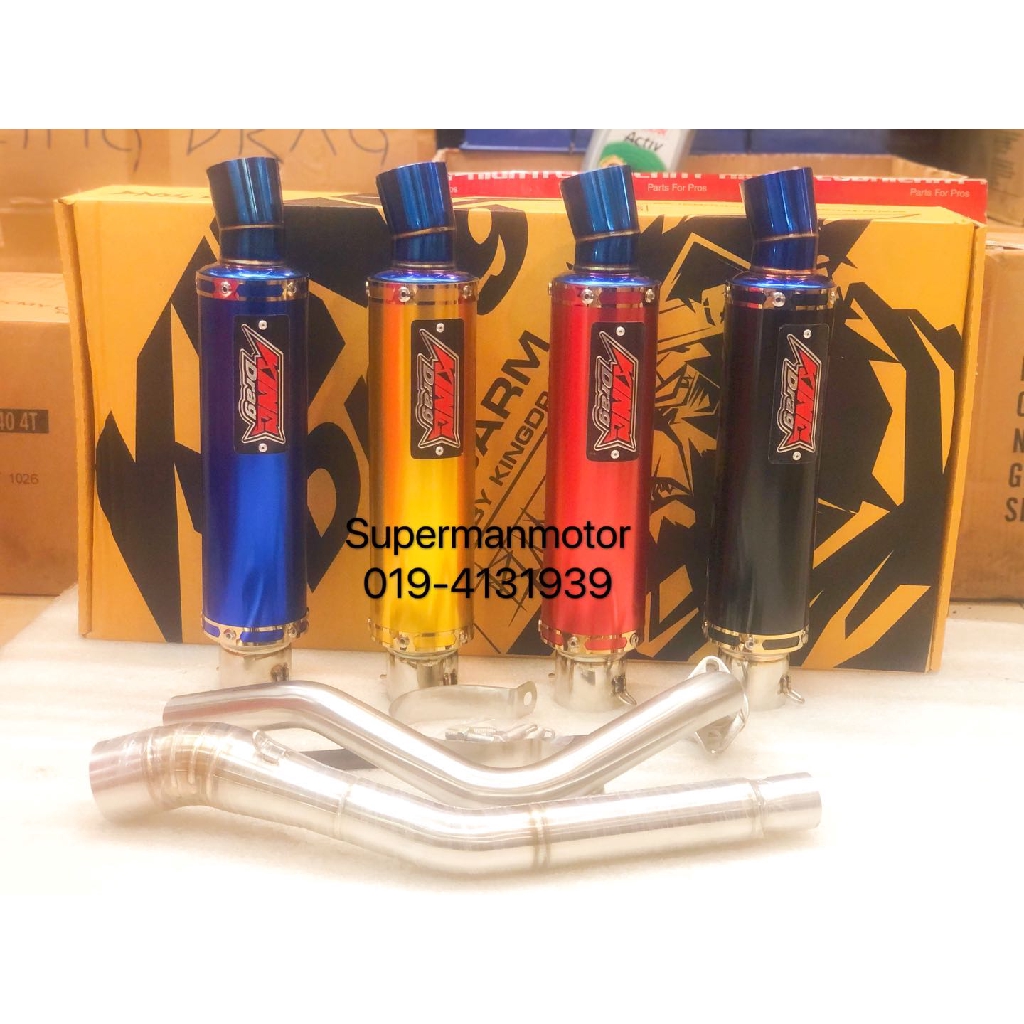 OFFER !! KINGDRAG KING DRAG EXHAUST EKZOS Y15 V1 V2 / LC135 Shopee Malaysia
