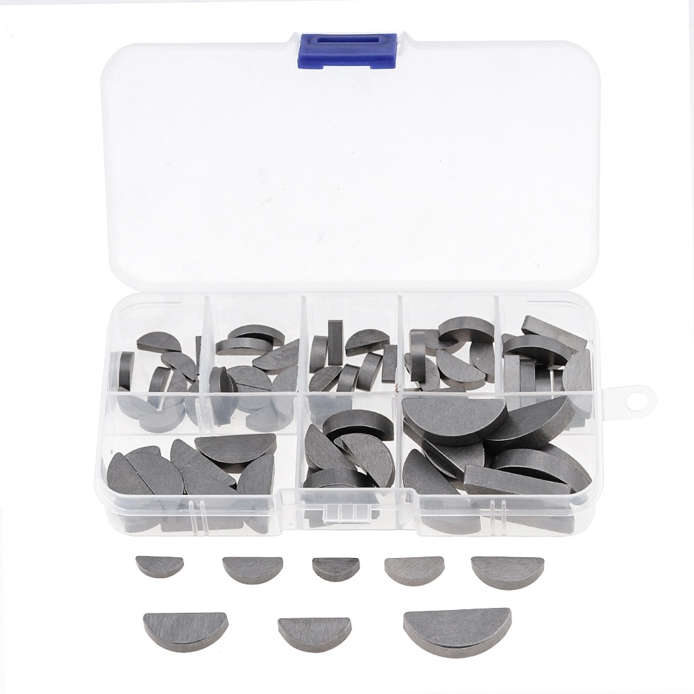 80pcs/box Woodruff Key Flywheel Pulley Crank Way Key Assortment Kit for