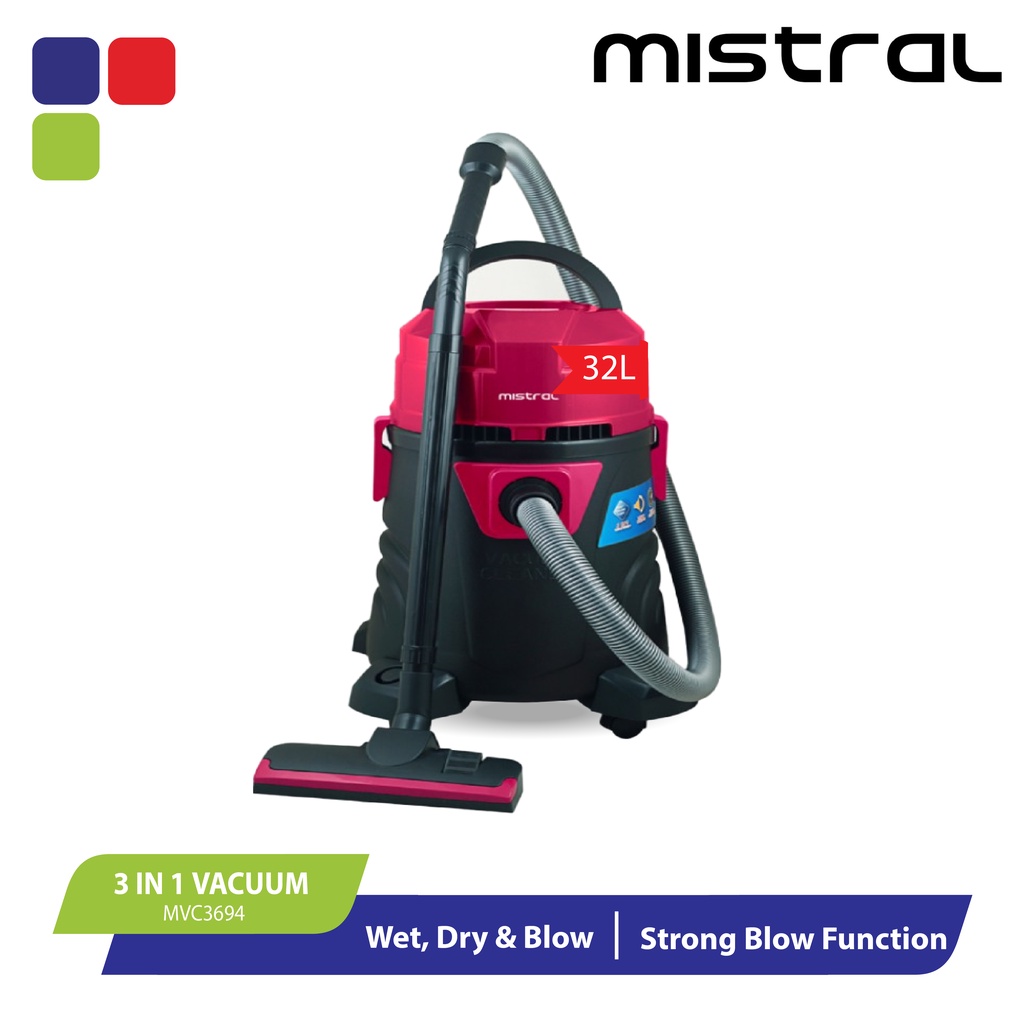 Mistral 3 In 1 Heavy Duty Vacuum Cleaner 32L MVC3694 Shopee Malaysia