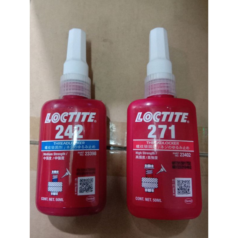 Loctite Glue 271 50ml loclite Glue 242 50ml Original loctite Bolt Nut