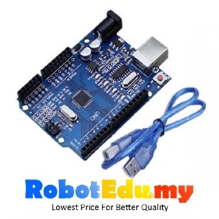 Smd Uno R3 - Atmel Atmega 328P V3 - Extra I/O Pinout - Ch340G Driver ,  Dccduino Compatible With Arduino Ide | Shopee Malaysia