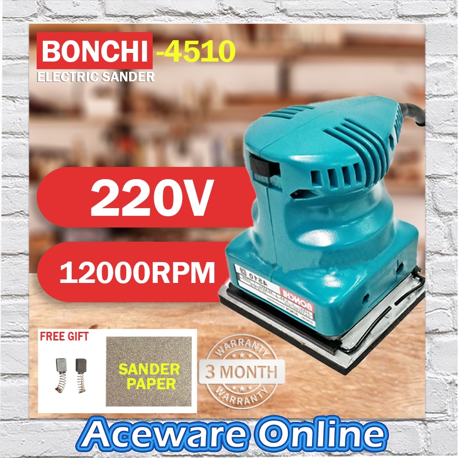 SANDER PACK BONCHI-4510 Finishing Orbital Sander Machine Electric ...