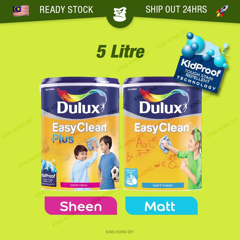🔥READY STOCK🔥 5L ICI DULUX Easy Clean EasyClean Matt Interior Finish ...