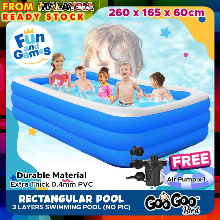 SL GooGoo Bird 2.6M 3Layer Inflatable Family Extra Large Rectangular ...
