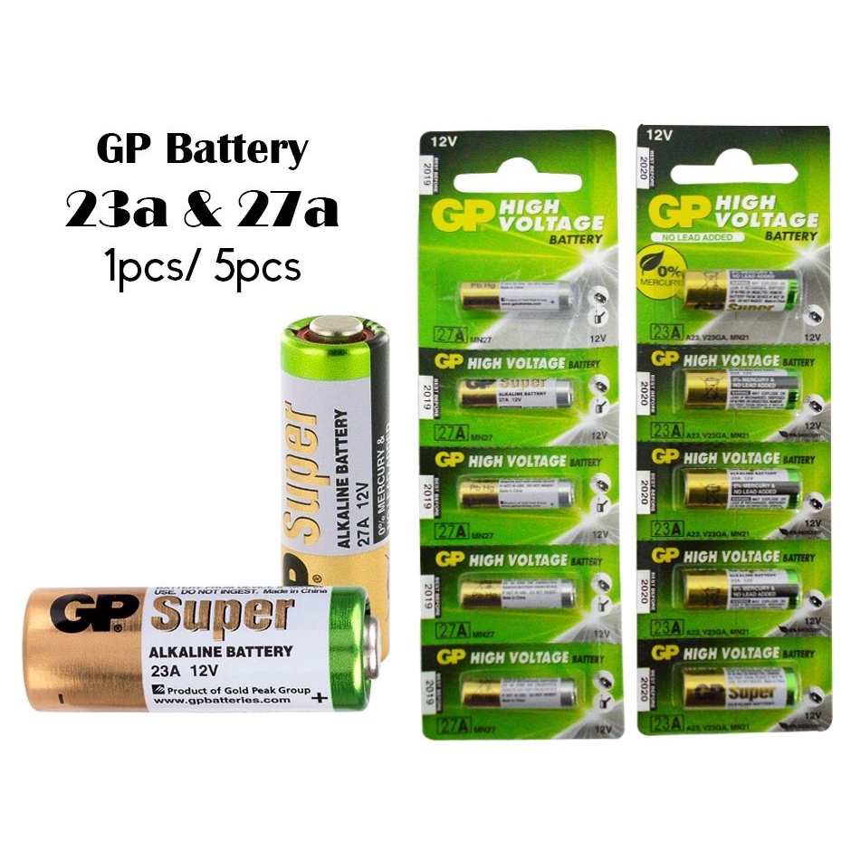 1 Pcs  5 Pcs Original Gp 27a Gp 23a Remote Alarm Alkaline Battery 