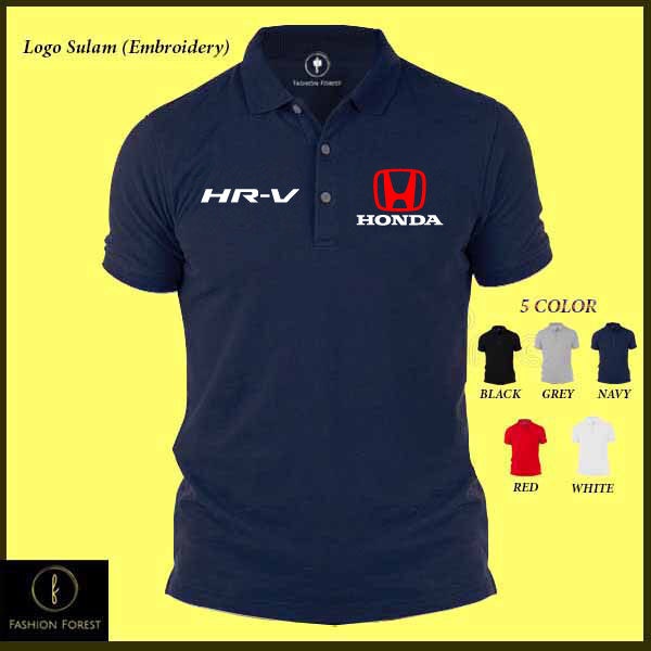 T Shirt Polo Cotton Honda HR V HRV Sulam Kolar Casual Motorsport Racing T Shirt Shirts Pakaian Murah Baju Unisex FGL Shopee Malaysia