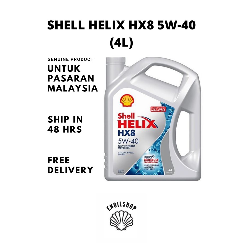 Shell Helix HX8 5W-40 Fully Synthetic Engine Oil (4L) | Shopee Malaysia