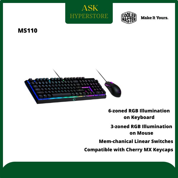 Cooler Master MS110 Keyboard & Mouse Combo | Shopee Malaysia