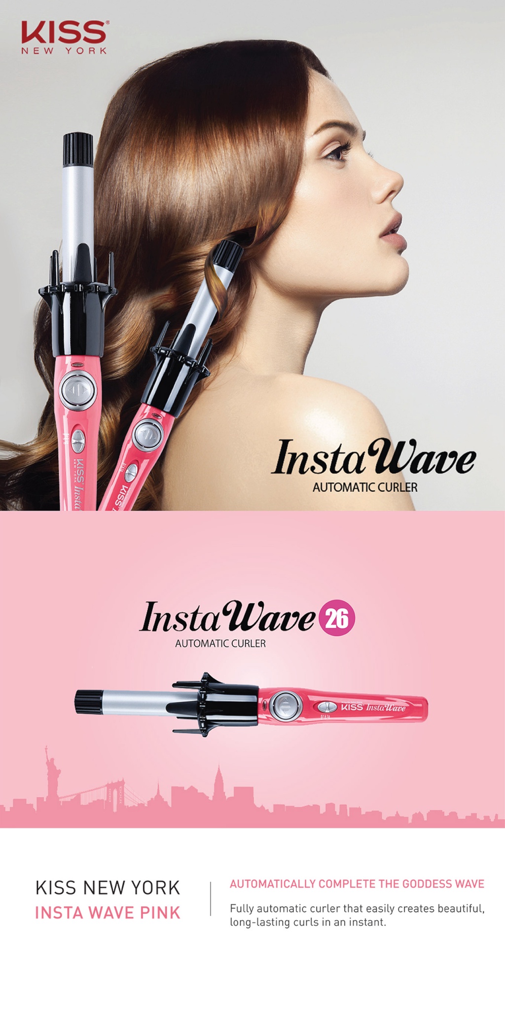 Kiss New York Instawave Automatic Curler Shopee Malaysia