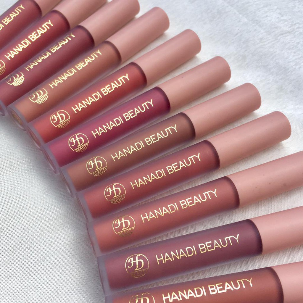 Hot Sale Hanadi Beauty Lipmatte Lipstick Lipgloss 12colors Beauty Cosmetics Raya 2022 