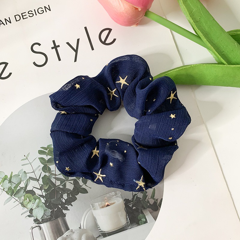 NEW Oversized Scrunchies Large Rubber RingTies Elastic Hair Band Ponytail Holder - Foto 3
