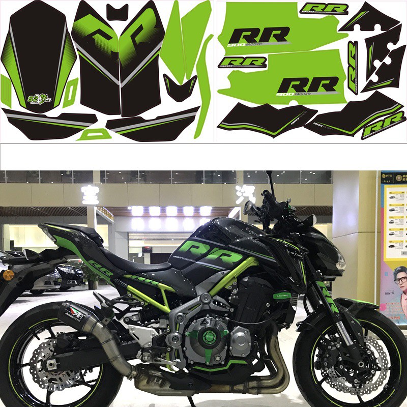 Kawasaki Z900 full body racing sticker waterproof reflective Shopee Malaysia