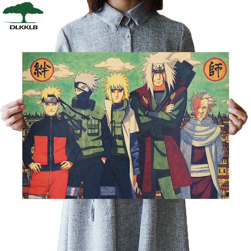 DLKKLB Classic Cartoon Naruto Bars Drawing Vintage Poster Adornment ...