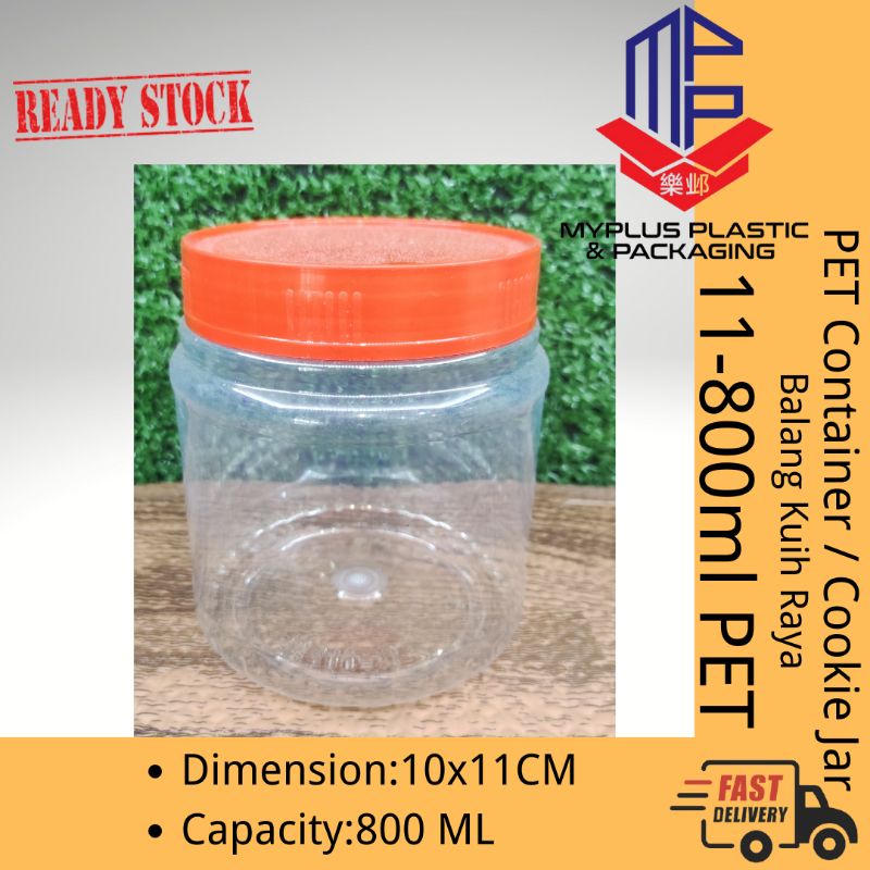 800ml Bekas Kuih Raya 11-800ml PET Container Biskut / Balang Biskut ...