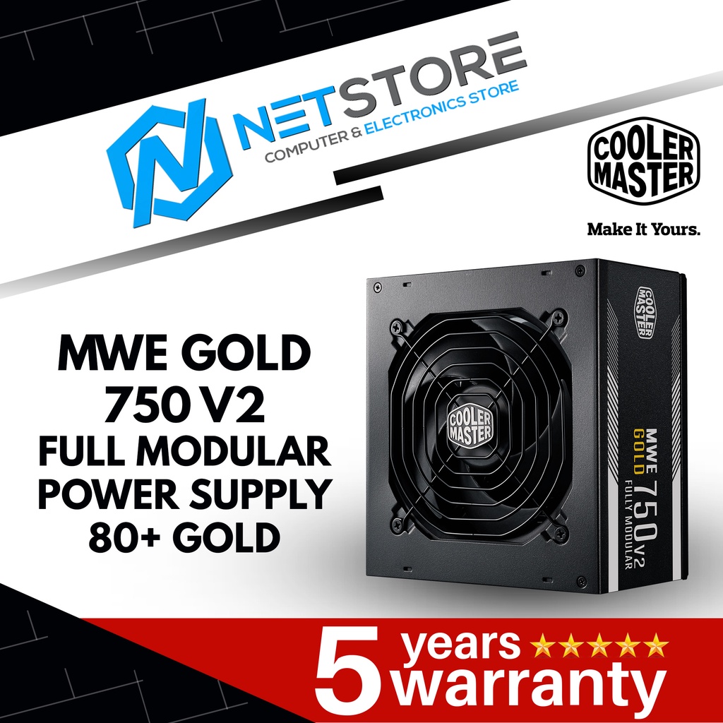 MWE GOLD 750 V2 FULL MODULAR 80 PLUS GOLD Cooler Master ATX POWER