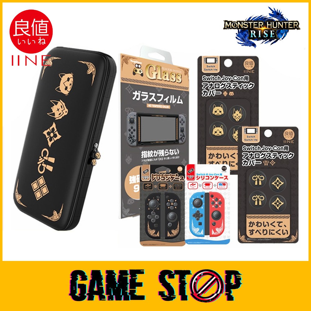 Nsw Switch Iine Monster Hunter Rise Accessories Protective Case Joy Con Case Analog Cap