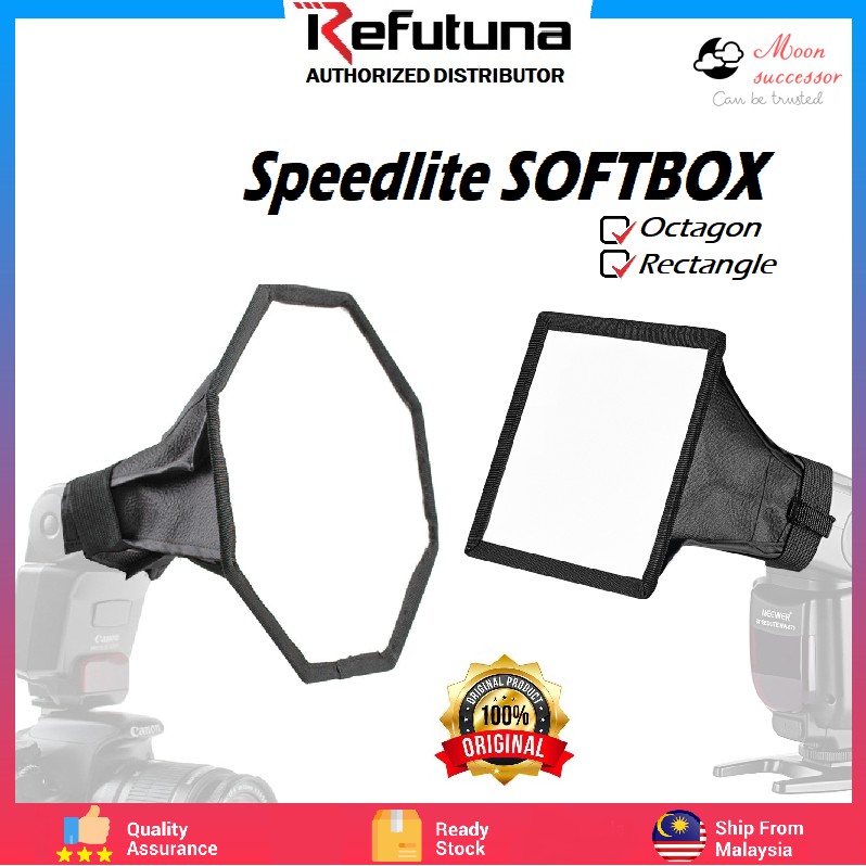 Refutuna Studio Folding Flash Diffuser Light Speedlite Foldable Softbox ...