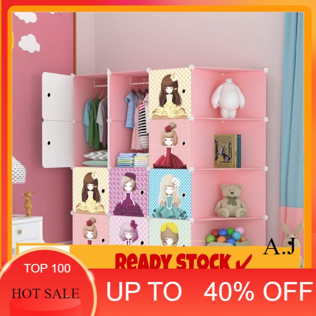 FLOWER GIRL CR 12C DIY Rack Storage Cabinet Wardrobe Corner Rack With ...