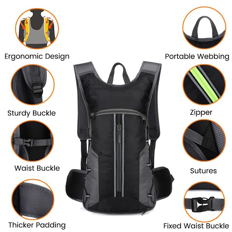 JDEX Hiking Backpack Waterproof with Helmet Holder Water Bag Ultralight Cycling Backpack Sport backpack beg hiking Shopee Malaysia