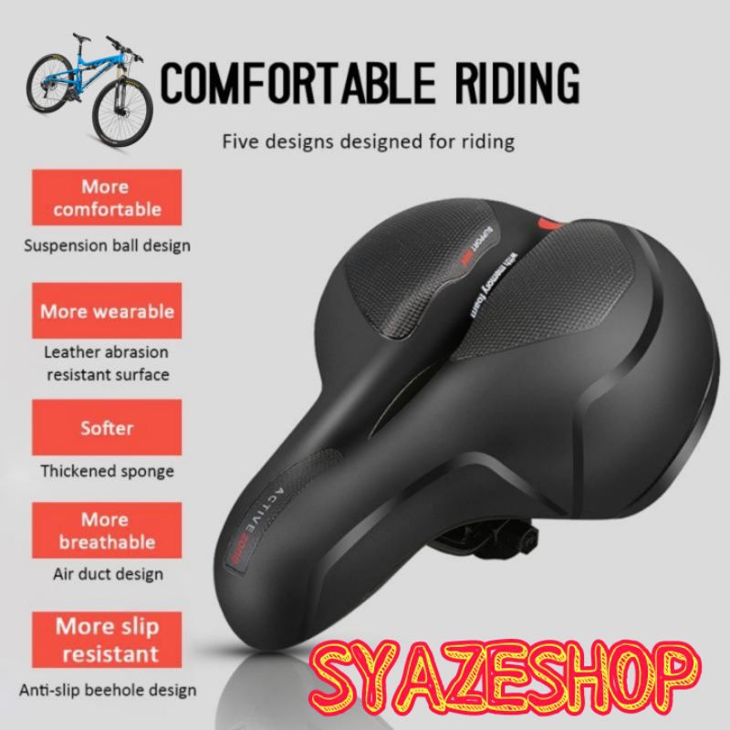 Bicycle Seat Big Butt Saddle Bicycle Saddle Mountain Bike Seat Bicycle Accessories Shock Absorber Wide Comfortable Accessories