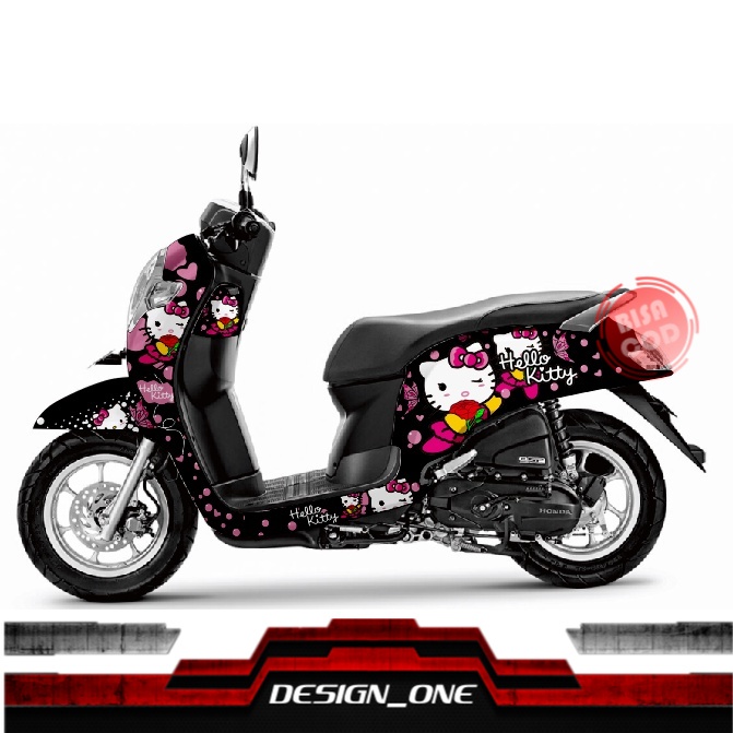 HITAM Scoopy FI Hello Kitty Black Full Body Decal Sticker | Shopee Malaysia