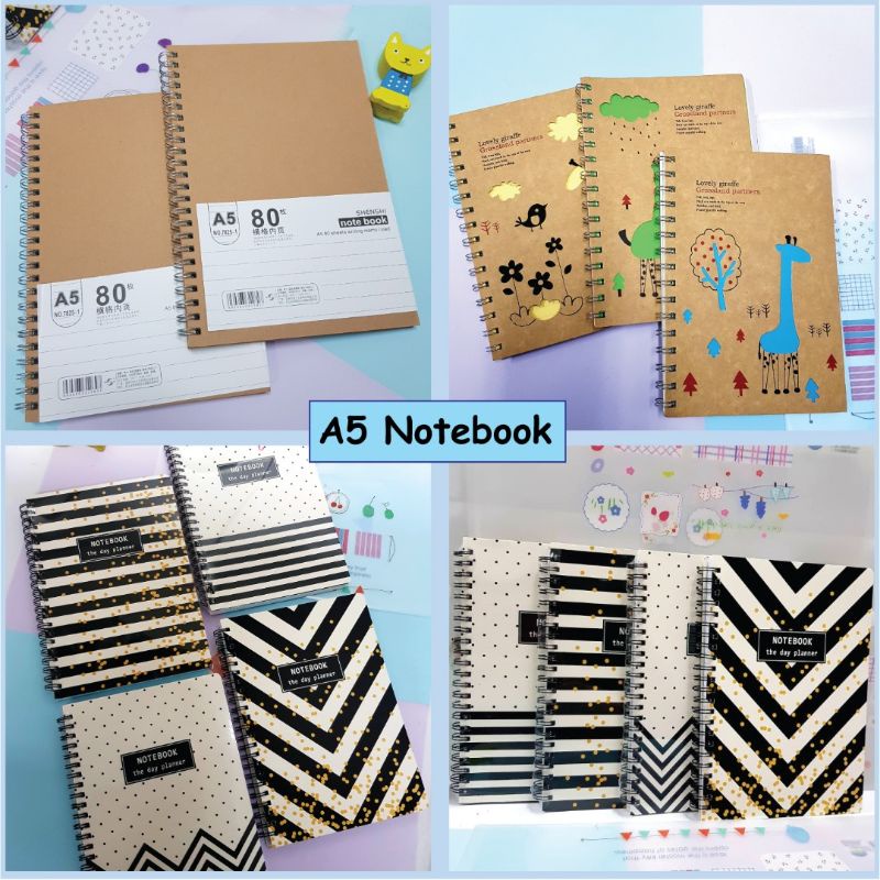 A5 O ring note book/journal for student/note book murid (Quality ...