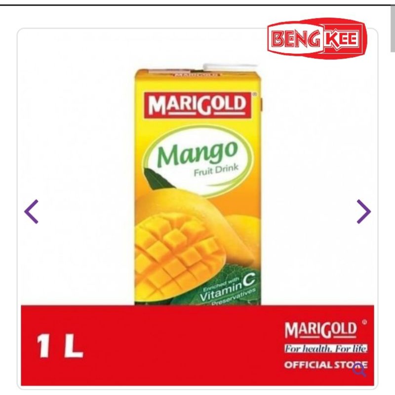 Beng Kee🔥marigold Mango Flavour Fruit Drink 1 Liter🔥芒果口味包装水 Shopee Malaysia 5876