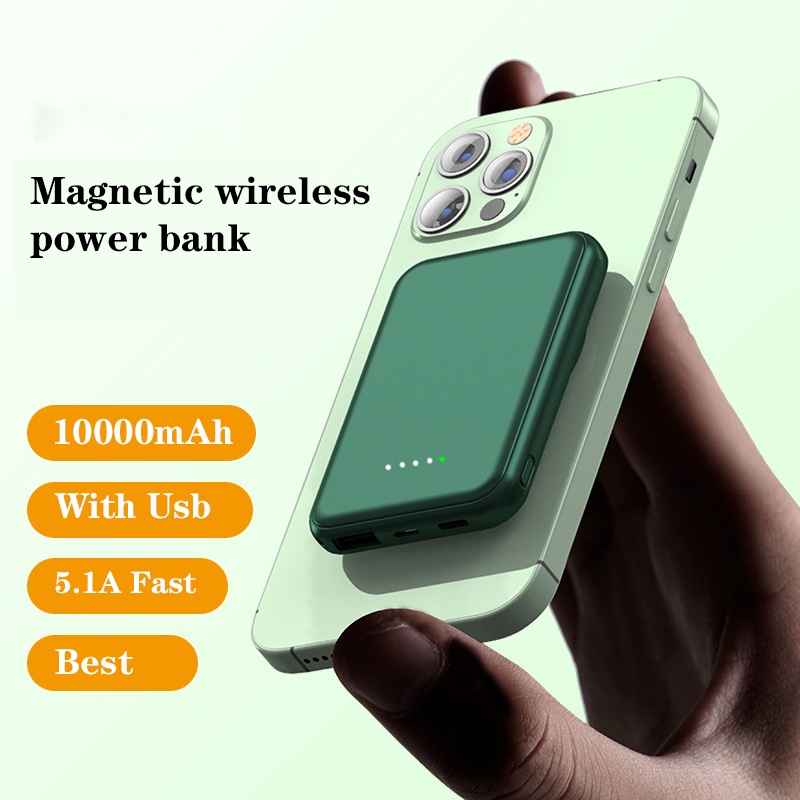 Magnetic Wireless PowerBank with Fast Charging
