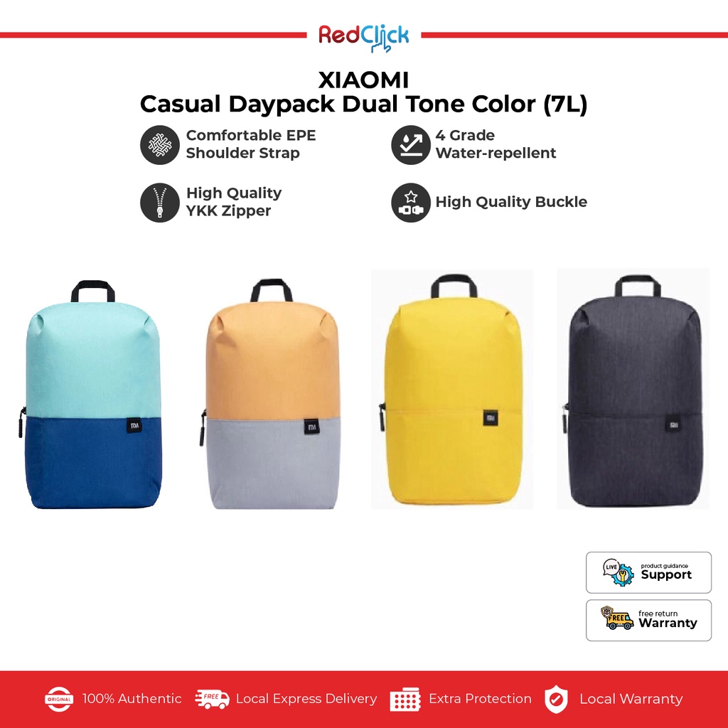 Xiaomi Mi Casual Daypack Dual Tone Color (7L) Shopee Malaysia