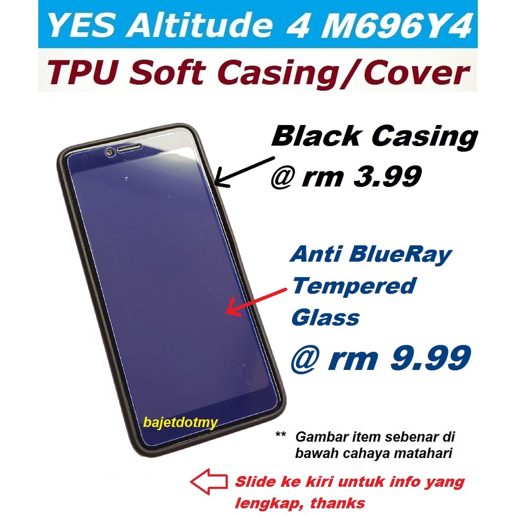 YES Altitude 4 M696 YES 4 M696Y4 casing case soft cover skrin protector